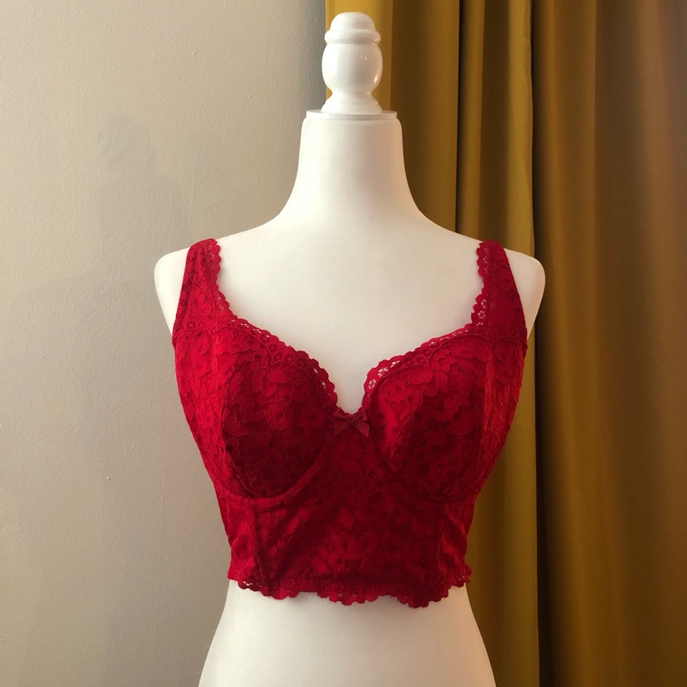 Victoria’s Secret Red Lace Corset Bra
